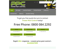 Tablet Screenshot of powerpestcontrol.co.uk